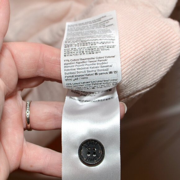 NWT Esprit L Lightweight Peach Pullover Long Sleeve Sweater Shoulder Buttons - Picture 9 of 10